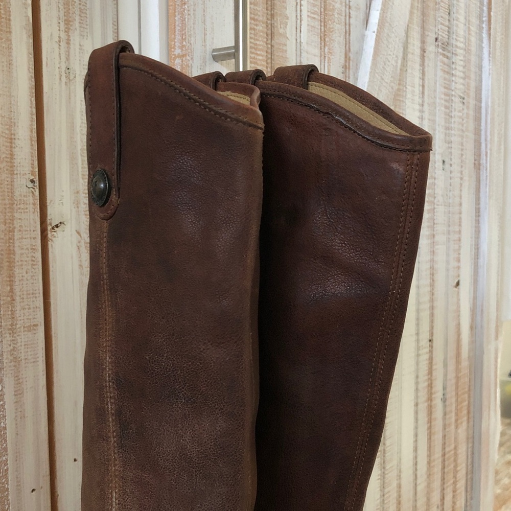 Frye Tan Genuine Real Leather Riding Boots - Picture 14 of 14